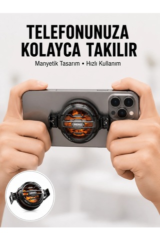 Hubrendy Tekno Telefon Soğutucu Led Işık Efektli Power Aparatlı Sessiz Ve Taşınabilir Model Ye