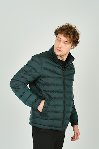 Allegro Erkek Hakim Yaka Fermuar Kapamalı Cep Detaylı Kapitone Şişme Mont 7360 Petrol Petrol