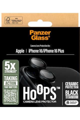 Panzerglass Hoops Apple Uyumlu iPhone 16 16 Plus Seramik Kamera Lens Koruyucu