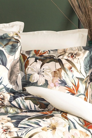 Spasso %60 Tencel Lyocell %40 Pamuk Dijital Saten Çift Kişilik Nevresim Takımı Çok Renkli