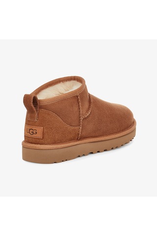 Ugg Classic Ultra Mini Chesnut Kadın Kahverengi Bot Düz 1116109 Kahverengi