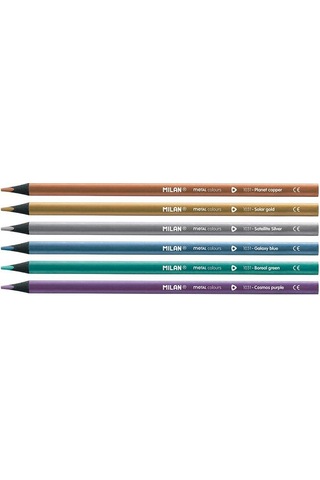 Mılan 7102306 Black Wood Metal Kuru Boya 6lı