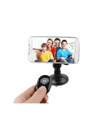 Bluetooth Uzaktan Kumanda Pilli Tüm Telefonlara Uyumlu Video Selfie Ve Fotoğraf Çekme Siyah Standart