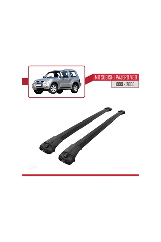 Mitsubishi Pajero V60 3 Kapı 1999-2006 Arası İle Uyumlu Ace-1 Ara Atkı Tavan Barı Siyah