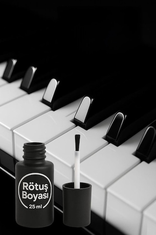 Ayrex Piano Black Parlak Siyah Rötuş Boyası Fırçalı Set 25ml