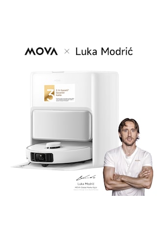 MOVA P50 Pro Ultra 19000 PA Emiş Güçlü Robot Süpürge Beyaz