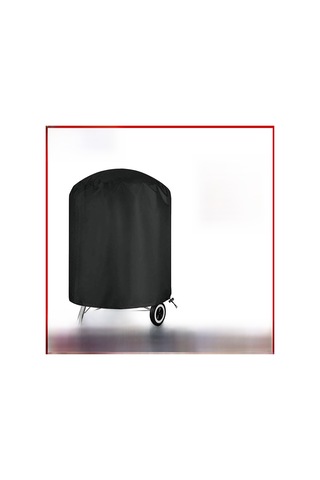 Yuntech01 Siyah Dışarıda Kullanım Su Geçirmez Mangal Koruması - 62x105 Cm Daire Şekilli, Dayanıklı Malzeme, Toz Ve Yağmurdan Koruma Siyah