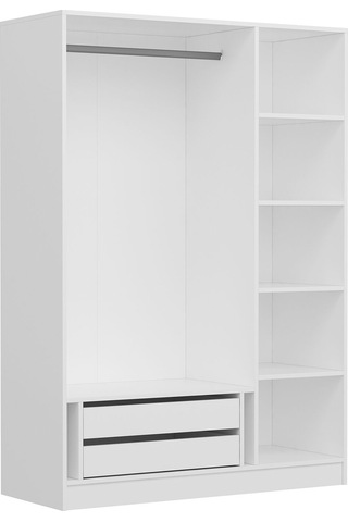 Minar Kale 135cm Giyinme Dolabı Beyaz - 190cm Beyaz