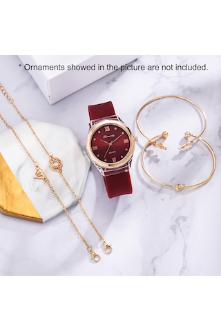 Vkemall Kadınlar İçin Retro Roma Rakamlı Kol Saati - Xr4601 Modeli, Piyasa Kordon, Kvartz Hareket, Gül Altın Rengi Gold