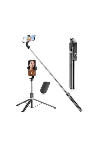 3in1 Bluetooth Kumandalı Ayaklı Selfie Çubuğu Tripod 170 Cm