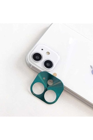 Apple Uyumlu iPhone 11 Zore Metal Kamera Koruyucu Yeşil