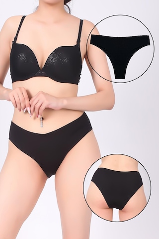 Sensu Kadın Yapıştırma Lazer Kesim Külot - Kts4055 Sıyah