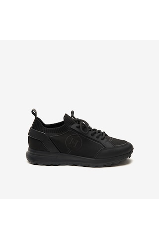 Siyah Sneaker Erkek 24314 Huds Triko Nakış