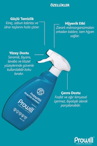 Probiyotikli Banyo Ve Tuvalet Temizleyici 400 Ml - Kötü Koku Önleyici Sprey Tekli