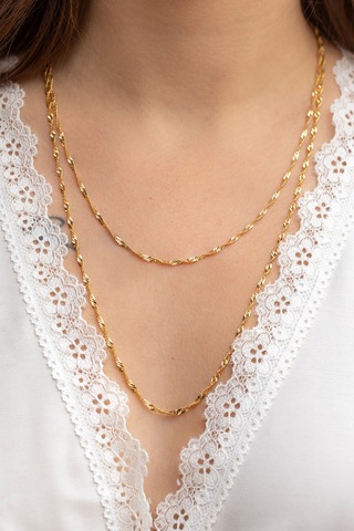 14 Ayar Altın Singapur Zincir Kolye 2.30 Mm