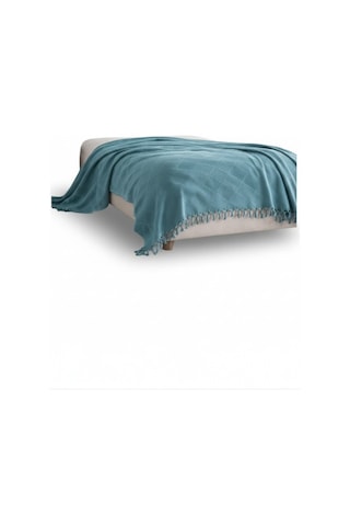 Şaheser Home Mona Pike 220x240 Cm Jakarlı Waffle Dokuma Çift Kişilik Yumuşak Ve Hafif Turkuaz