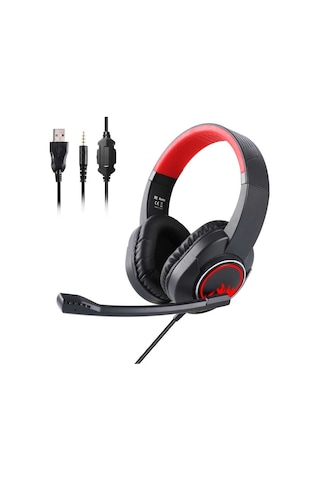 Eksa T8 Gaming Kulaklık Oyuncu Kulaklığı Led Işıklı 3.5 mm & Mikrofon - ZORE-258209