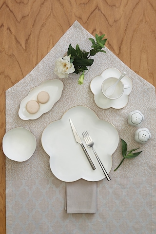 Emsan 6 Kişilik 32 Parça Çiçek Kahvaltı Takımı Beyaz