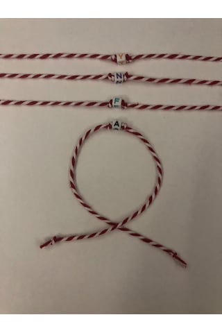 3 Adet Harfli Marteniçka Bileklik