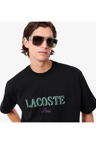 Lacoste Erkek Organik Pamuk Tişört Siyah