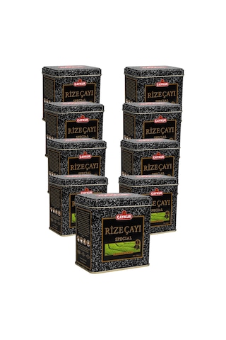 Rize Çayı Hediyelik Teneke Kutu 200 Gr. Dokuzlu Paket