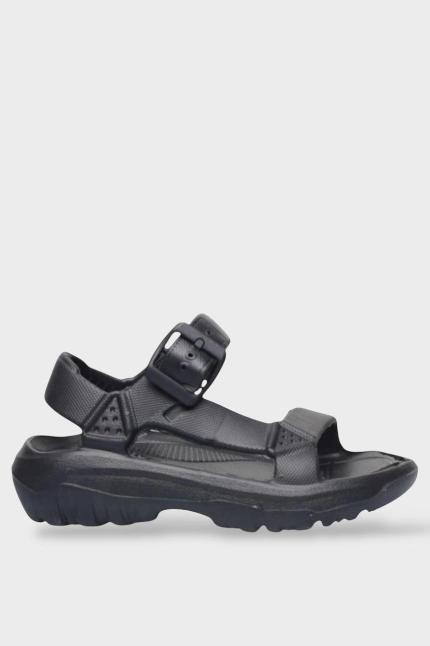 Unisex Eva Spor Kaymaz Yürüyüş Sandaleti Siyah Siyah