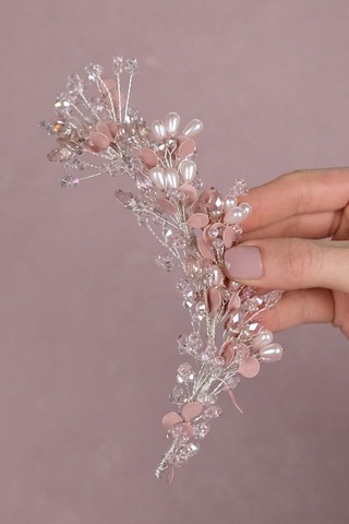 FdayAksesuar Kadın Gelinlere Özel Lega Inci Boncuklu Yan Saç Tokası Gelin Aksesuarı FRDY31671