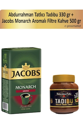 Abdurrahman Tatlıcı Tadıbu 330 G + Jacobs Monarch Aromalı Filtre Kahve 500 G
