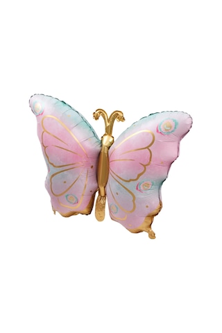 Pembe Gold Kelebek Folyo Balon Pembe