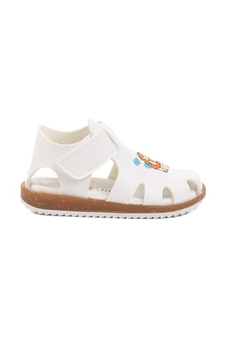 Beyaz Cırtlı Hafif Unisex Çocuk Sandalet 17373 B Beyaz