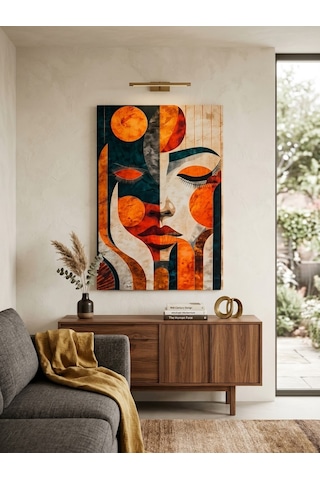 Tablo 60x90 Cm Büyük Boy Kafe Ve Salon Hediyelik Duvar Aksesuarı Açık Kahverengi