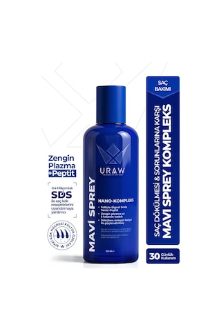 Uraw Saç Kökü Aktivasyonunu Destekleyen Gelişmiş Kompleks Mavi Sprey 125 ML