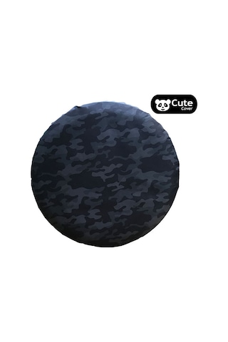 Cute Cover Kamuflaj Stepne Kılıfı Lastik Koruyucu Siyah Kamuflaj N11.31