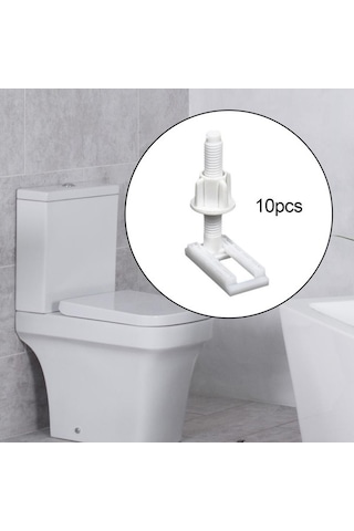 Trendooze 10 Adet Klozet Menteşe Cıvata Montaj Vidaları, Beyaz, Özel Tasarım Beyaz
