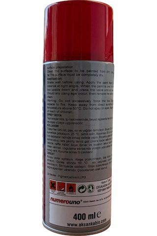 Kırmızı Sprey Boya 400 Ml Hızlı Kuruyan Yüksek Kapatıcılı Boya Graffiti Paint Kirmizi