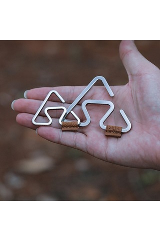 Vkemall Stainless Steel Camping Hook, Anti-slip Heavy Duty, Large Size, 2-pack, Lightweight Multi-functional Hanger For Outdoor Use Diğer