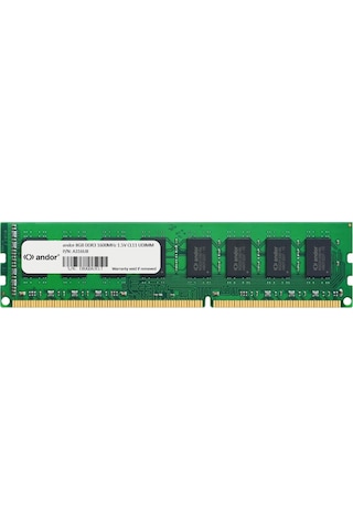 Andor A316U8 8GB DDR3 1600 MHz CL11 Masaüstü UDIMM Ram Andor A316U8 8GB DDR3 1600 MHz CL11 Masaüstü UDIMM Ram