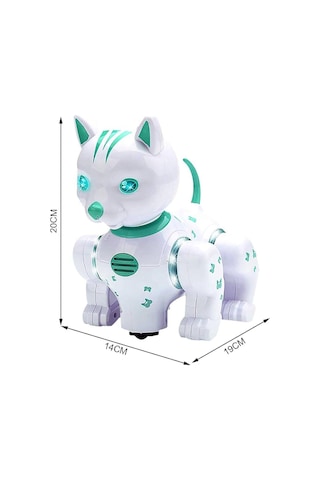 Akıllı Müzikli Robot Kedi Uzaktan Kumandalı, Dans Eden, Hikaye Anlatan Eğitici Oyuncak - Led Işıklı