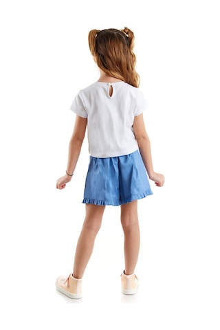 Denokids Mshb&g Gözler Kız Çocuk T-shirt Şort Takım Çok Renkli