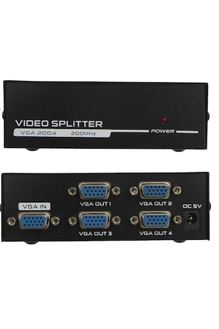 4873 4 Port Vga Splitter Switch Çoklayıcı Çoğaltıcı Çoklu Ekran