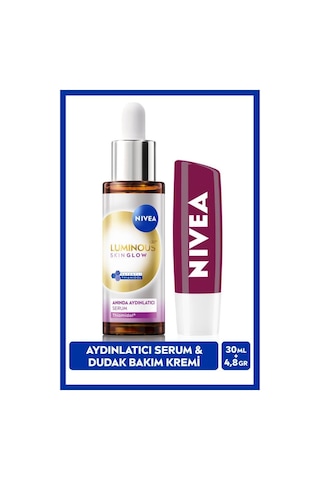 Luminous630 Skin Glow Anında Aydınlatıcı Serum 30ml Ve Böğürtlen Nemlendirici Dudak Bakım Kremi4,8gr