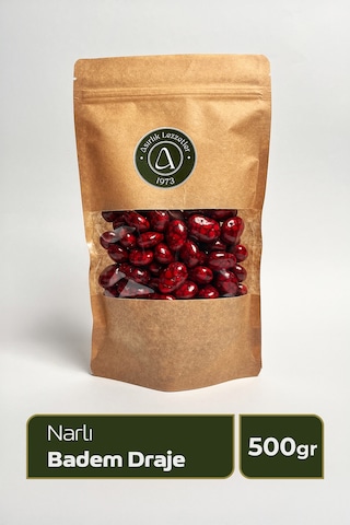 Narlı Badem Draje - İri Badem Ve Nar Lezzeti 500gr Narlı Badem Draje - İri Badem Ve Nar Lezzeti 500gr