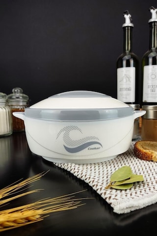 Digithome Ckr3149Paslanmaz Çelik Hazneli Yemek Termosu 1000 ML Beyaz