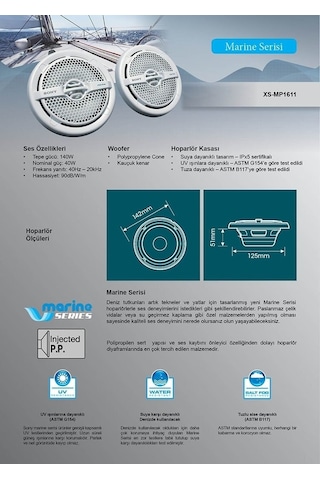 Sony Xs-Mp1611 16 Cm 140 Watt Marine Hoparlör
