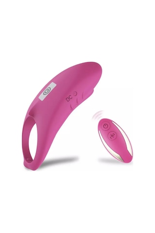 Carmine Shark 9 Modlu Wireless Kumandalı Su Geçirmez Lüks Penis Halkası Pembe