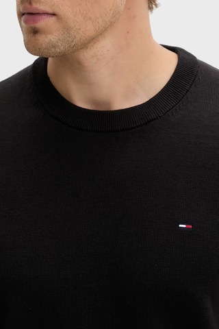 Tommy Jeans Pamuklu Regular Fit Bisiklet Yaka Kazak Erkek Kazak Dm0dm22853 Bds Siyah