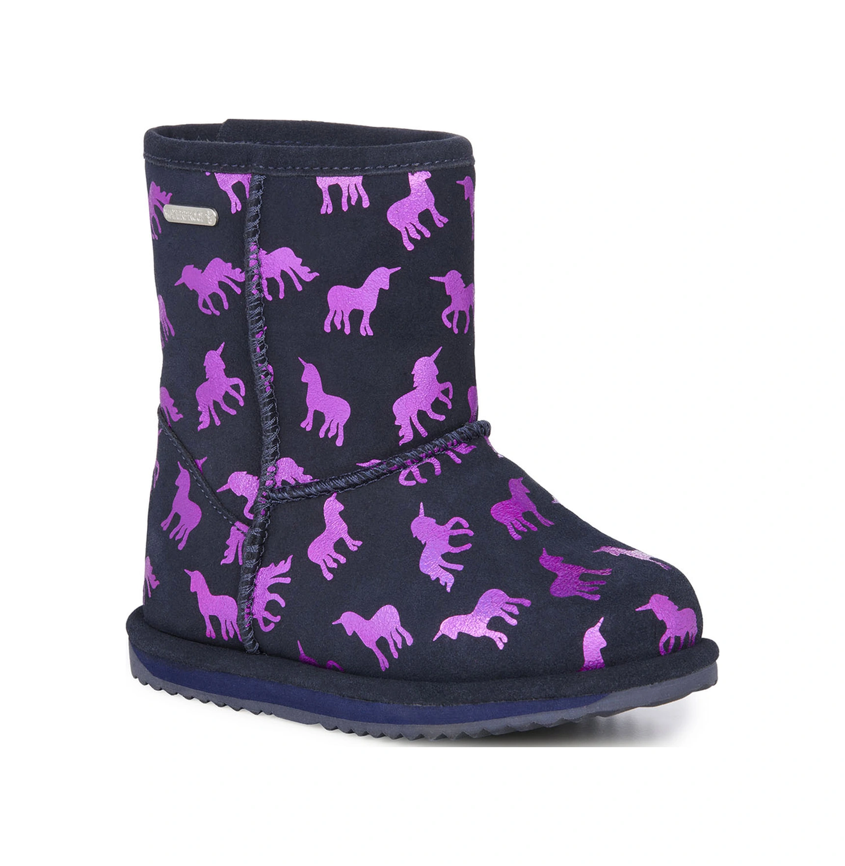 Emu Australia Emu Australia Rainbow Unicorn Brumby Unisex Çocuk Siyah Bot 4900 Pembe