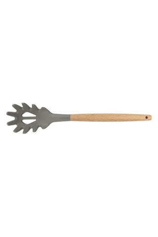 Silikon Spagetti Kaşığı Ahşap Sap - 32 Cm