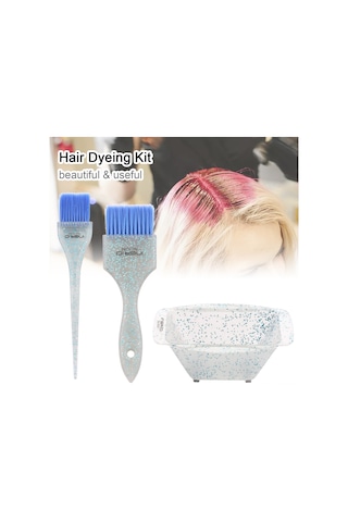 Geeksen "profesyonel 3 Parça Saç Boyama Seti - Fırça Ve Kase İle Kolay Uygulama"