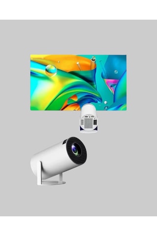 Ev Sineması Projeksiyon Cihazı - 160 Ansı Lümen 4k Uyumlu Ve Kablosuz Görüntü Aktarımı
